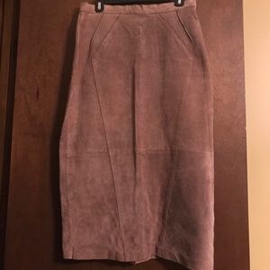Camel Suede Skirt